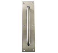 Poignée sur plaque tirage inox brossé - HERACLES - B-INOX-PT901