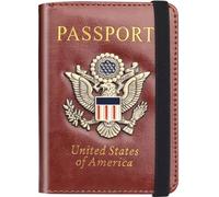 Herain Étui pour passeport, étui de passeport, portefeuille pour famille, femmes et hommes, étui de passeport, protecteur de carnet de passeport, porte-passeport et porte-cartes de vaccin, essentiels