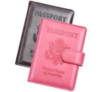 Herain Étui pour passeport, étui de passeport, portefeuille pour famille, femmes et hommes, étui de passeport, protecteur de carnet de passeport, porte-passeport et porte-cartes de vaccin, essentiels