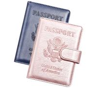 Herain Étui pour passeport, étui de passeport, portefeuille pour famille, femmes et hommes, étui de passeport, protecteur de carnet de passeport, porte-passeport et porte-cartes de vaccin, essentiels
