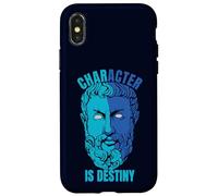 Heraklit Citation Character is Destiny Philosopher Coque pour iPhone X/XS
