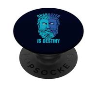 Heraklit Citation Character is Destiny Philosopher PopSockets PopGrip Adhésif