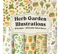 Herb Garden Illustrations Scrapbook Paper Book for Journaling and Paper Crafts: Botanical Herb Papers for Collage, Layering, Backgrounds, and Creative Projects