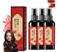 Herbal Black Hair Spray, Saffron Hair Blackening Spray,Saffron And Polygonum Multiflorum Essence Sprays, Leaving Hairs Shiny Non-Frizzy, For Men Women (3pcs)