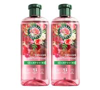 Herbal Essences Douceur Shampoing Parfum Rose 2x250ml Aide à Rendre les Cheveux Secs Soyeux, Essence de Rose et Ingrédients d'Origine Naturelle, Sans Silicone, Végan et non Testé sur les Animaux