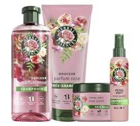 Herbal Essences Douceur Shampoing Sans Sulfate Coffret Rose Végan | Shampoing 250ml, Après-Shampoing 200ml, Masque 500ml, Spray Léger 145ml. Aide à Rendre les Cheveux Secs Soyeux.