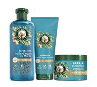 Herbal Essences Réparation Argan Shampooing Coffret - Cheveux Abîmés | Shampooing 250ml, Conditioner 200ml, Mask 500ml. Pour les cheveux abîmés. Nutrition intense.