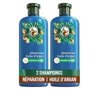 Herbal Essences Réparation Shampoing Huile d'Argan 2x250ml Cheveux Abîmés, Nutrition Intense pour une Chevelure Douce et Lisse, Ingrédients d'Origine Naturelle, Sans Silicone, Végan