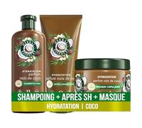 Herbal Essences Routine Hydratation Parfum Coco Avec Shampoing 250ml, Après-Shampoing 200ml Et Masque 500ml. Aide à Nourrir et Lisser, Pour Des Cheveux Doux. Ingrédients d'Origine Naturelle*, Végan