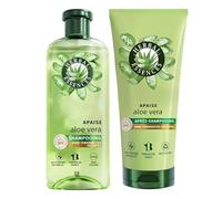 Herbal Essences Sans Sulfates Shampoing Hydratant 250ml Et Après-shampoing 200ml Aloe Vera - Apaise, Hydrate, Nettoie et Nourrit Les Cheveux Très Secs, Parfum Jasmin, Végan