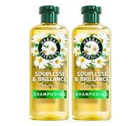 Herbal Essences Souplesse & Brillance Shampooing Camomille 2x250ml Cheveux Frisés et Ternes plus Souples et Brillants, Extrait de Camomille et Ingrédients d’Origine* Naturelle, Sans Silicone, Vegan