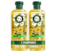 Herbal Essences Souplesse & Brillance Shampooing Camomille 2x250ml Cheveux Frisés et Ternes plus Souples et Brillants, Extrait de Camomille et Ingrédients d’Origine* Naturelle, Sans Silicone, Vegan