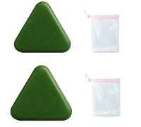 Herbal Soap，Bar Shampoo Nature Triangle GRASS SOAT GREEN SOAP CALMING AND STRENGTHENING HAIR FOR WOMEN AND MEN