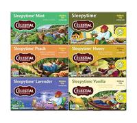 Herbal Tea Sleepytime Variety Pack, Honey, Peach, Mint, Vanilla, Sleepytime, Lavender, Caffeine Free Sleep Tea, 20 Count (Pack of 6) Herbal Tea Sleepytime Variety Pack, Honey, Peach, Mint, Vanilla, Sleepytime, Lavender, Caffeine Free Sleep Tea, 20 Count (Pack of 6)