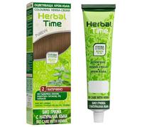 Herbal Time Coloration de Cheveux Naturelle Henné Couleur Cappuccino Nº 2 | Couvre les Cheveux Blancs | Coloration Semi-Permanente | Sans Ammoniaque, Sans Sulfate et Sans Parabène | 75ml