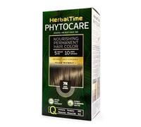 Herbal Time Phytocare Teinture permanente pour cheveux Blond foncé 7N | teinture capillaire naturelle professionnelle | Nourrissez et protégez vos cheveux | Sans ammoniaque, PPD et SLS | 124,5ml