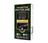 Herbal Time Phytocare Teinture permanente pour cheveux Couleur chocolat noir 3N | teinture capillaire naturelle | Nourrissez et protégez vos cheveux | Sans ammoniaque, PPD et SLS | 124,5ml