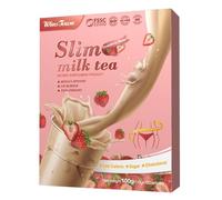 Herbal Wellness Milk Tea with Natural Ingredients - Metabolism Support Formula, 5 Flavors Variety Pack (Natural, Taro, Strawberry, Chocolate, Coffee) for Hot or Cold Drink, 10 Sachets(Strawberry)