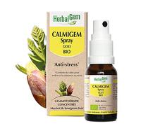 HerbalGem Calmigem Bio Spray Anti-Stress 15 ml | Synergie de 2 bourgeons et 3 huiles essentielles pour apaiser les tensions. Convient à toute la famille.