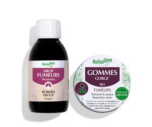 Herbalgem - duo sirop des fumeurs 250 ml + gommes offertes - bio