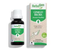Herbalgem Ginkgo Biloba Bio Extrait De Bourgeon Frais Circulation Sanguine, Mémoire Et Concentration