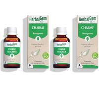 HerbalGem - Macérât-Mère - Charme Bio - Complément Alimentaire Gemmothérapie Concentrée - Extrait De Bourgeon Frais - Pour Voies Respiratoires & Circulation Sanguine - Vegan - 30 ml (Lot de 2)