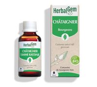 HerbalGem – Complément alimentaire Châtaignier bio (extrait de bourgeon frais) – Antioxydant – 30 ml