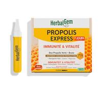 HerbalGem Propolis Monodoses Bio – Immunité et Vitalité – 7 x 10 ml