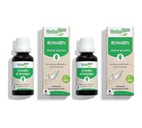 HERBALGEM - Romarin Bio Complément Alimentaire Extrait De Bourgeon Frais Pour Digestion, Drainage, Détox 30 ml Goutte(S) 2x30