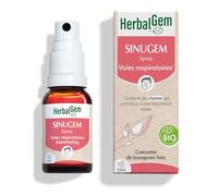 HerbalGem Sinugem Spray Bio Aulne et Rosier sauvage Complexe voies respiratoires Respirez plus librement par le nez 10 ml