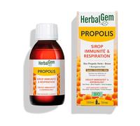 HERBALGEM - Sirop Propolis Adulte - Stimulant Naturel - Confort Des Voies Respiratoires - Enrichi Aux Bourgeons - Certifié Bio - 150 ml