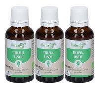 HERBALGEM - Tilleul Bio Complément Alimentaire Extrait De Bourgeon Frais Pour Sommeil & Détente Huile 3x30 ml