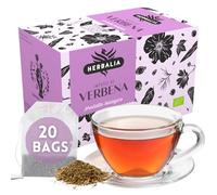HERBALIA - Tisane à la Verveine en Sachets, Boîte d’Infusion à la Verveine de 20 Sachets Sans Agrafes Métalliques, 24 g de Verveine pour Infusions et Tisanes