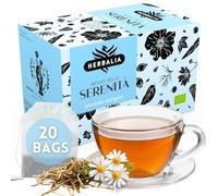 HERBALIA - Tisane Relaxante ‘Sérénité’ en Sachets, Coffret d'Infusion Relax de 20 Sachets Sans Agrafes, 30 g (Tilleul, Verveine, Réglisse, Camomille) - Infusion de la Sérénité