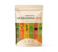 Herbamina Mixed Herbal Tea Powder 20 Sachets (8 g x 20) - Natural Herbal Tea Blend - Instant Dissolvable Botanical Teaa - 160 g Total