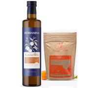 HERBAMINA Tisane Herbal Apricot & Rosemary - Mélange de Thé Abricot Romarin - Infusion de Plantes Naturelle - 2 en 1 Saveur Fruitée & Aromatique - Boisson Bien-être Sans Caféine