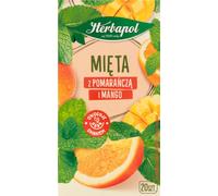 Herbapol Infusion d'herbes et de fruits Menthe à l'orange et à la mangue 30 G (20 X 1,5 G)