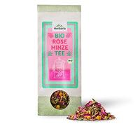 Herbaria Mélange de thé rose menthe bio 20 g - 100% bio - goût floral naturel séduisant et seulement des ingrédients naturels - produit de manière neutre et emballage sans plastique