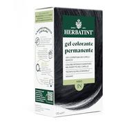 Herbatint Gel colorant permanent 1N noir - 170 ml - Sans ammoniaque - Couverture 100% pour cheveux blancs - Pour peaux sensibles - Avec 8 extraits naturels bio