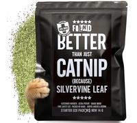 Herbe à chat + Silvervine - Amélioré avec une vigne argentée - Petit paquet de démarrage de 4 tasses (14 g) - Mélange d'herbe à chat fine de qualité supérieure pour chats et chatons - Allez-y, créez