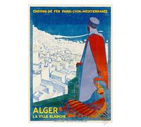 Herbé ™ Alger Ville Blanche Rf653-Poster/Reproduction HQ 45x60cm d'une Affiche Vintage/Ancienne