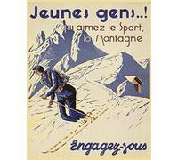 Herbé ™ ARMéE ENGAGEZ-Vous Chasseurs Alpins Rtnv-Poster/Reproduction HQ 45x60cm d'une Affiche Vintage