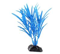 Herbe artificielle bleue fluorescente pour décoration d'aquarium, plante en plastique pour décoration d'aquarium