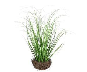 Herbe artificielle dans un nid de riz - Herbe artificielle - Plante décorative - Plante verte décorative - Herbe décorative - Herbe solitaire - Décoration de plantes - Plante décorative - Plante
