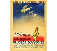 Herbé ™ Aviation ARMéE Militaire Rf72- Poster/Reproduction HQ 50x70cm d'une Affiche Rétro