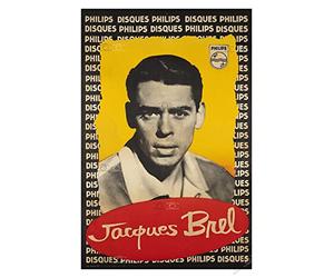 Herbé Chanteur Jacques BREL Rckl-Poster/Reproduction HQ 50x75cm d'une Affiche Vintage