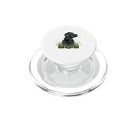 Herbe de Chien Labrador Retriever Noir Nature Art PopSockets PopGrip pour MagSafe