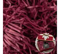 Herbe de Pâques, Hillylolly 200g Papier Déchiqueté Vert, Papier Remplissage Cadeau, Raffia Remplissage Boite Cadeau Vert, Frisure Papier Déchiqueté, pour Décorer des Cadeaux (Rouge violet)