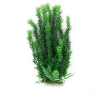 Herbe d'eau artificielle verte en plastique pour décoration d'aquarium Base en pierre 46 cm