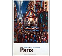 Herbé ™ FêTE 14 Juillet à Paris Rf119-Poster/Reproduction HQ 40x60cm d'une Affiche Vintage/Ancienne